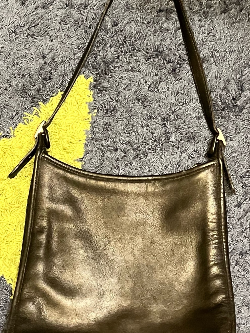 Vintage Coach Black Leather Andrea Slim Shoulder Bag 9073 Great Condition